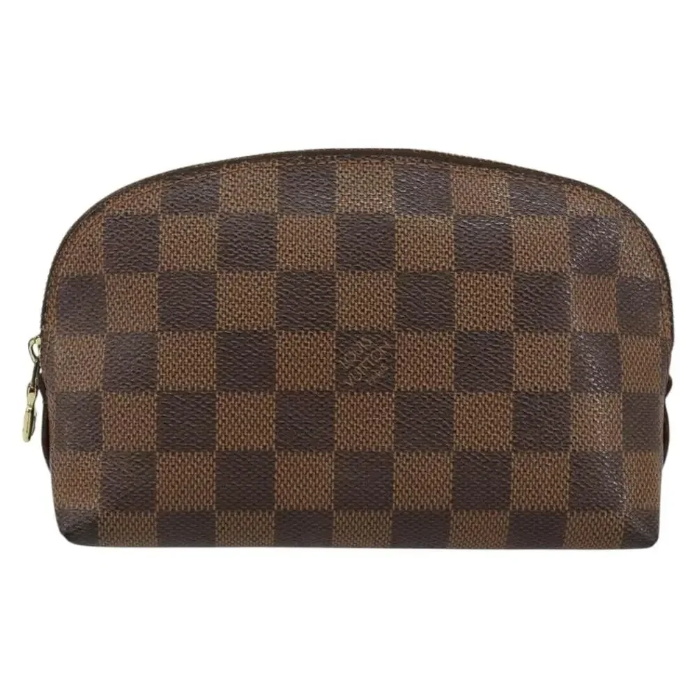 Louis Vuitton Damier Ebene Pochette Cosmetic PM Pouch Brown